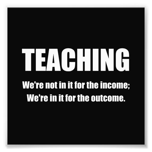 Teaching Outcome White.png Photo Print (Front)