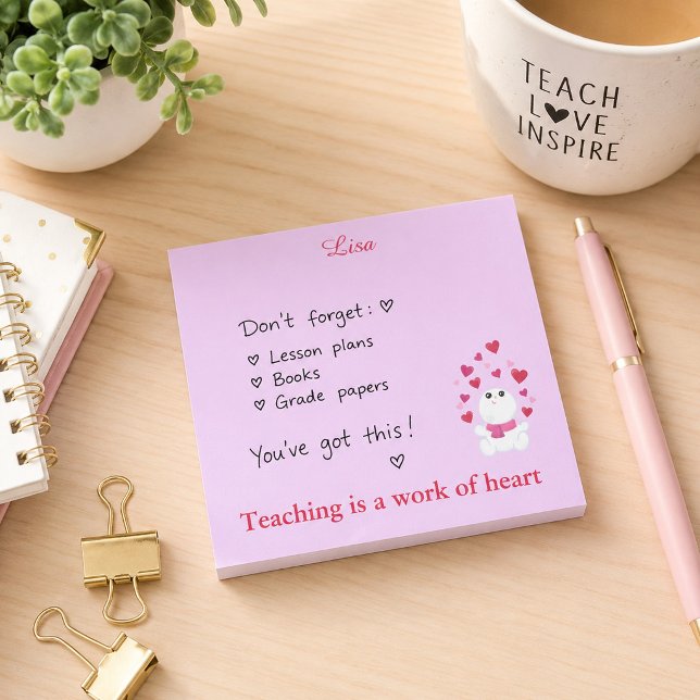 Teaching pink hearts post-it notes (Creator Uploaded)
