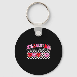 Teaching Sweet Hearts Floral Valentine Girl Women  Key Ring