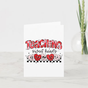 Teaching Sweethearts Candy Heart Teacher Valentine Card