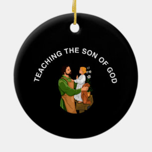 TEACHING THE SON OF GOD CERAMIC ORNAMENT