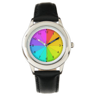 Teaching Time Rainbow Colour Wheel Watch for Child
