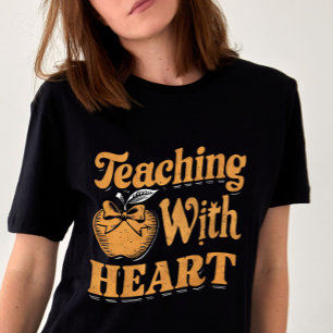 Teaching with Heart Back to School Teacher Gift T-Shirt