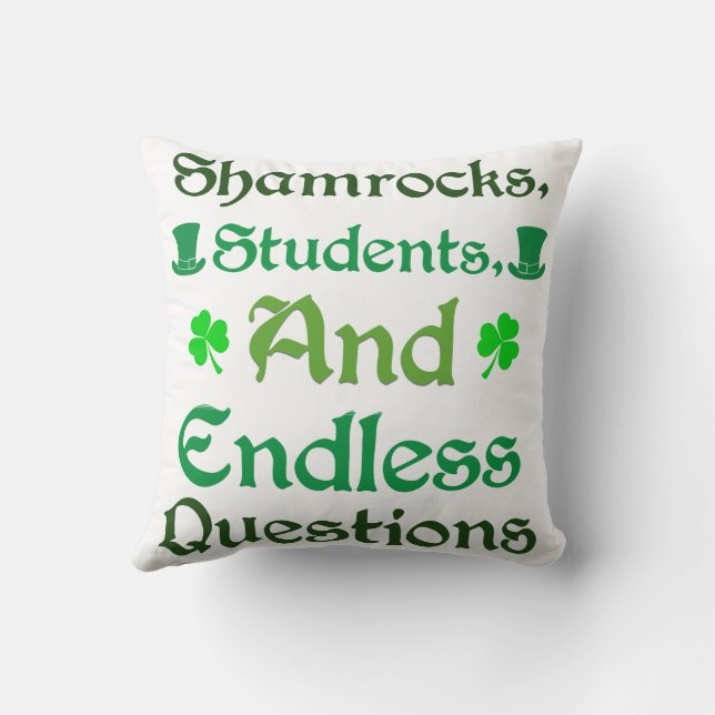 Teaching with Luck St. Patrick’s Day Edition Cushion (Back)