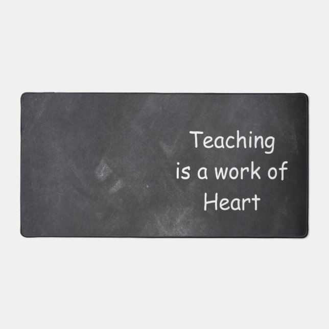 Teaching Work Heart Chalkboard Class Decoration Desk Mat (Front)