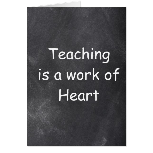 Teaching Work Heart Chalkboard Design Gift Idea (Front)