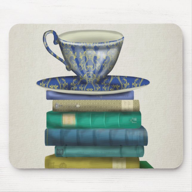 Teacup and Books 2 Mouse Pad (Front)