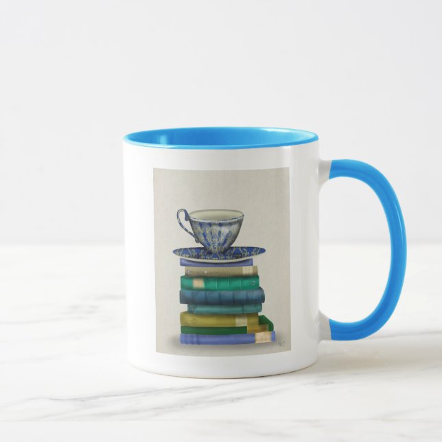 Teacup and Books 2 Mug (Right)