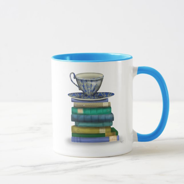 Teacup and Books 3 Mug (Right)