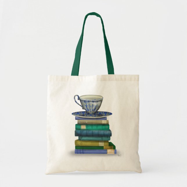 Teacup and Books 3 Tote Bag (Front)
