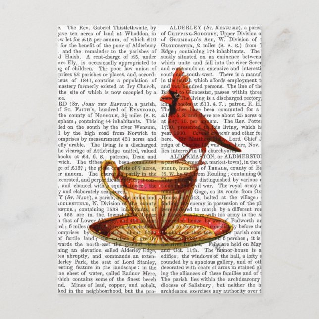 Teacup And Red Cardinal Postcard (Front)