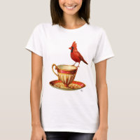 Teacup And Red Cardinal