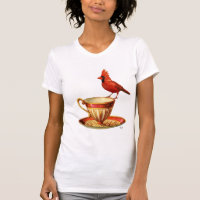 Teacup And Red Cardinal