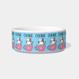 Teacup Cat Pesonalized Bowl