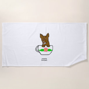 Teacup Chihuahua Beach Towel