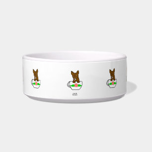 Teacup Chihuahua Ceramic Pet Bowl