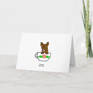 Teacup Chihuahua Horizontal Greeting Card