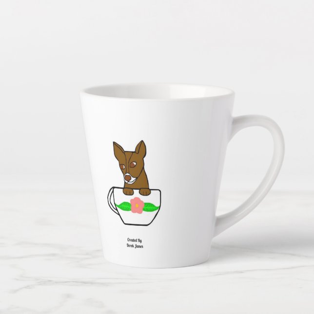 Teacup Chihuahua Small Latte Mug (Right)