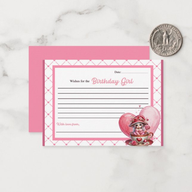 Teacup Cutie Card (Front/Back In Situ)