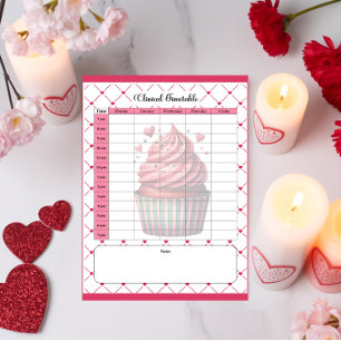 Teacup Cuties _ Clinical Timetable Notepad