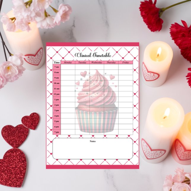 Teacup Cuties _ Clinical Timetable Notepad (Creator Uploaded)
