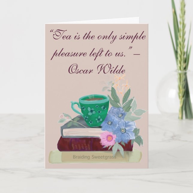 Teacup Joy Folded Greeting Card (Front)