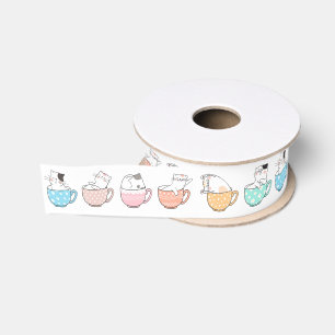 Teacup Kitties Grosgrain Ribbon