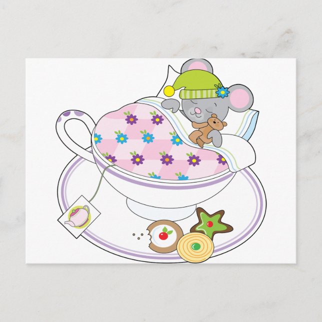 Teacup Mouse Postcard (Front)