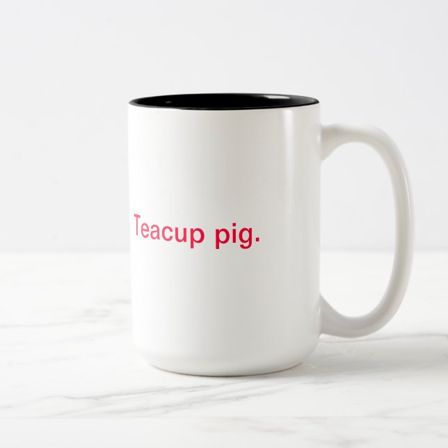 Teacup pig Two-Tone coffee mug (Right)
