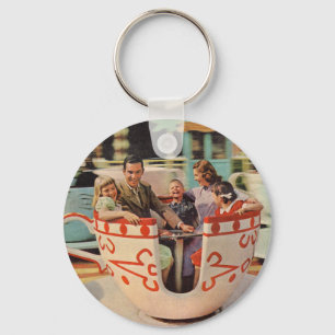 teacup ride at the amusement park key ring