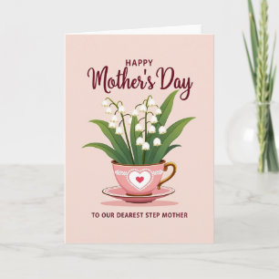 Teacup Step Mothers Day Card
