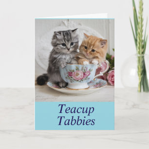 Teacup Tabbies Folded Greeting Card