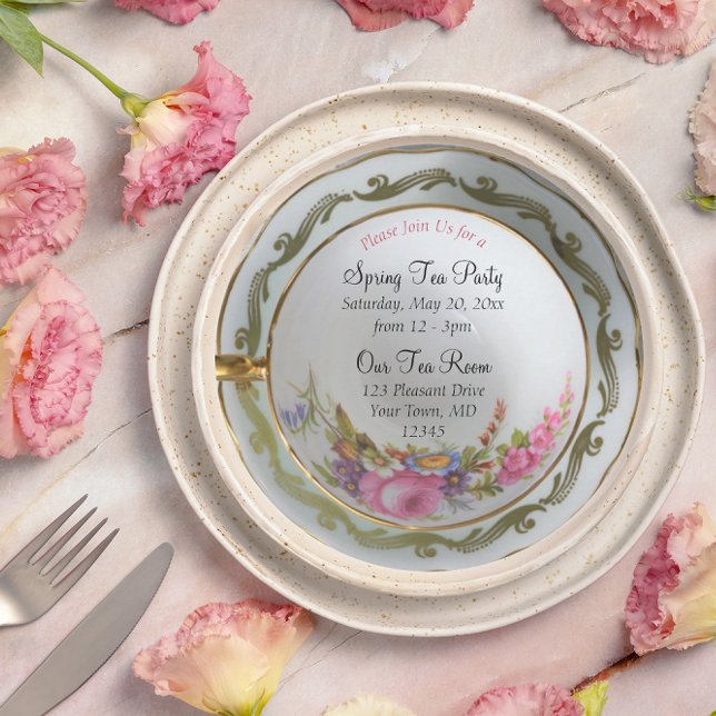 Teacup Tea Party Invitation (Creator Uploaded)