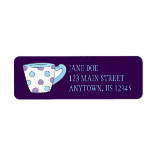 Teacup Tea Party Return Address Labels