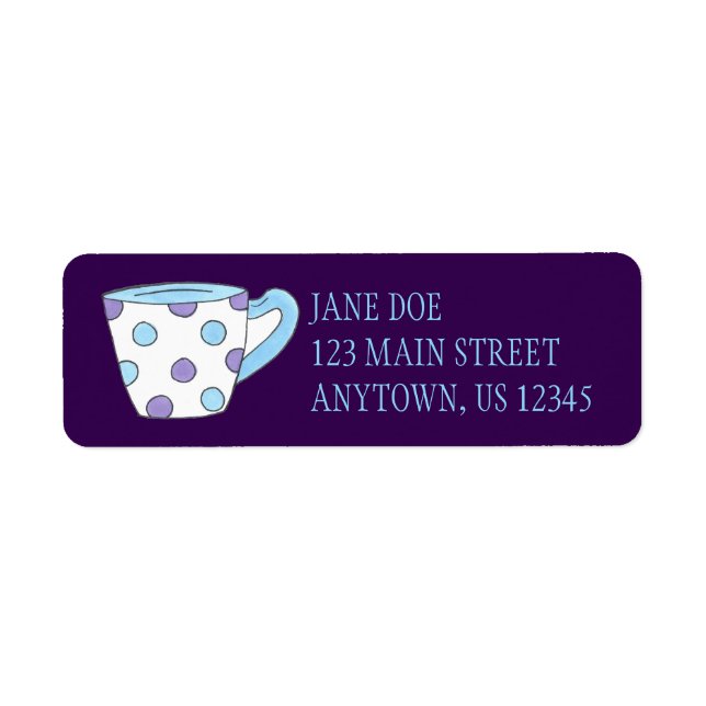 Teacup Tea Party Return Address Labels (Front)
