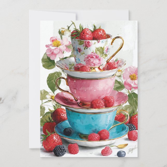 Teacup Whimsy | Playful Charm Invitation (Front)