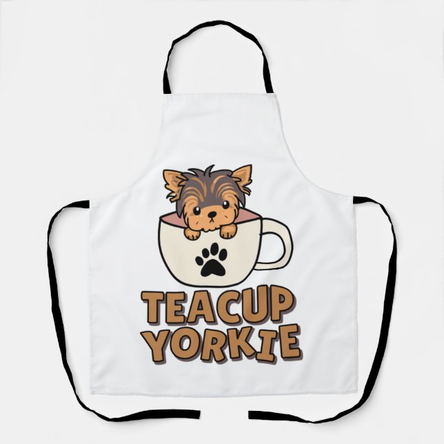 Teacup Yorkie puppy  Apron (Front)