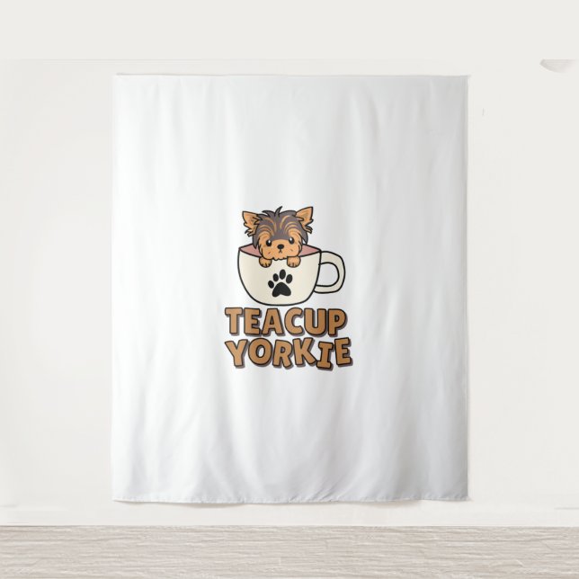 Teacup Yorkie puppy  Tapestry (Front)