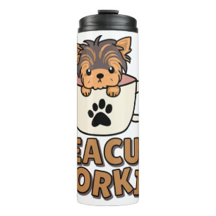 Teacup Yorkie puppy Thermal Tumbler