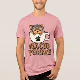 Teacup Yorkie puppy Tri-Blend Shirt
