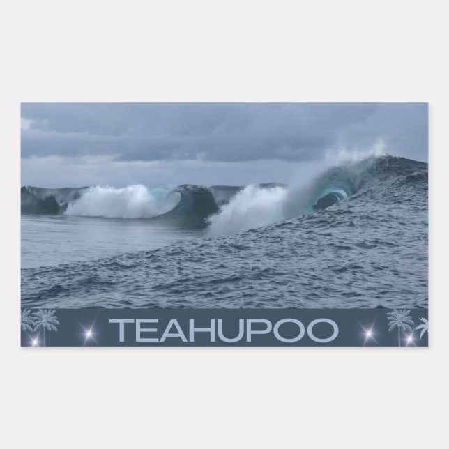 Teahupoo  rectangular sticker (Front)