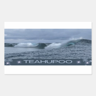 Teahupoo rectangular sticker