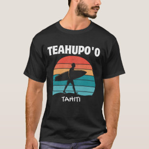 TEAHUPO'O Tahiti Surf Vintage Retro Surfing T-Shirt