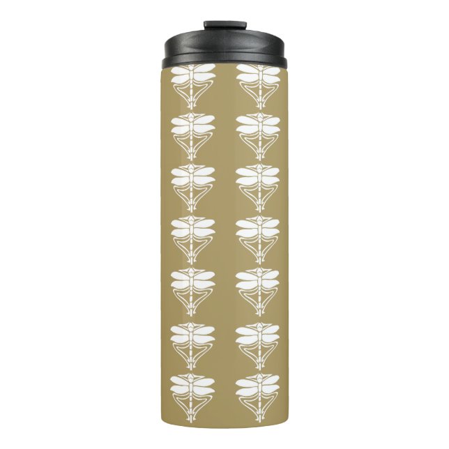 Teak Arts and Crafts Dragonflies Thermal Tumbler (Front)