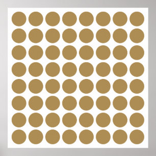 Teak Neutral Dots Poster