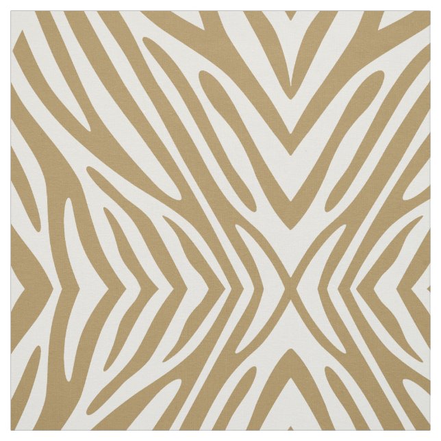 Teak Neutral Zebra Fabric (Swatch)