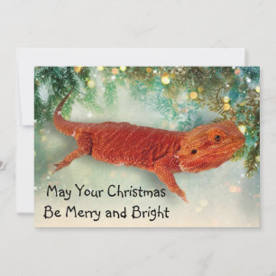 Teak the Bearded Dragon's Flat Holiday Card