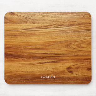 Teak Wood Grain Photo Mouse Pad