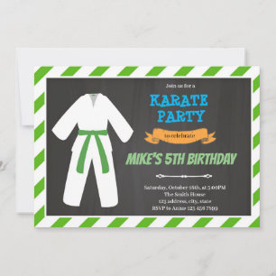 Teakwondo birthday theme Invitation