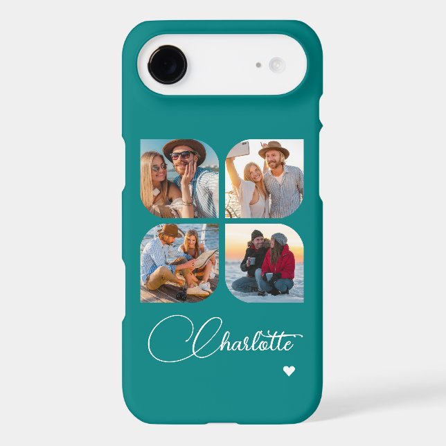Teal 4 Photo Personalised Name (Back)